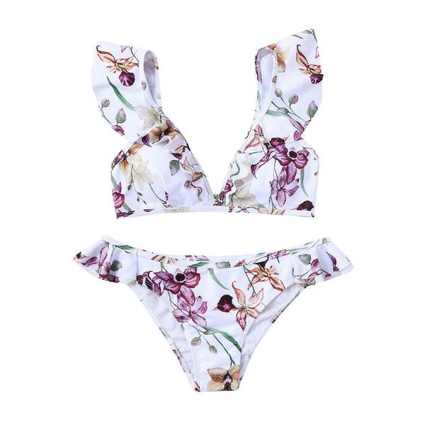 women's swimwear women floral print bikini set swimming two piece swimsuits beach suit switmsuit summer female swimwears, White;black
women's swimwear women floral print bikini set swimming two piece swimsuits beach suit switmsuit summer female swimwears, White;black