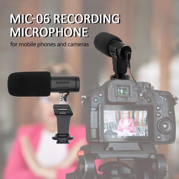 new mic-06 recording microphone 3.5mm audio plug camera microphone portable video interview for smartphone camera
new mic-06 recording microphone 3.5mm audio plug camera microphone portable video interview for smartphone camera