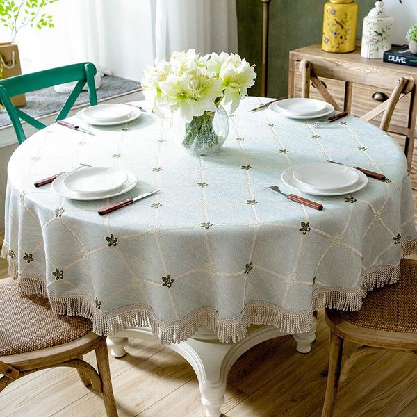 table cloth american light luxury round large tablecloth waterproof cotton and linen household coffee cover
table cloth american light luxury round large tablecloth waterproof cotton and linen household coffee cover