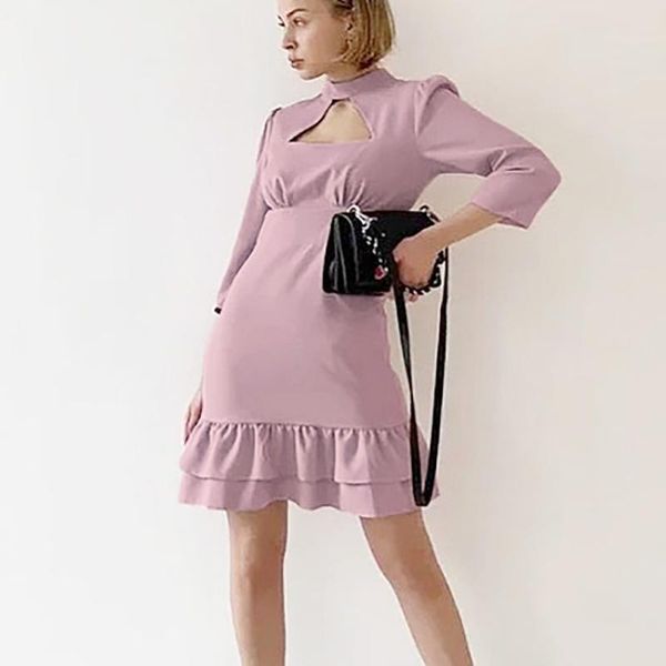 casual dresses donsignet woman dress spring/autumn trend women's solid three quarter sleeves high waist thin retro clothing, Black;gray
casual dresses donsignet woman dress spring/autumn trend women's solid three quarter sleeves high waist thin retro clothing, Black;gray