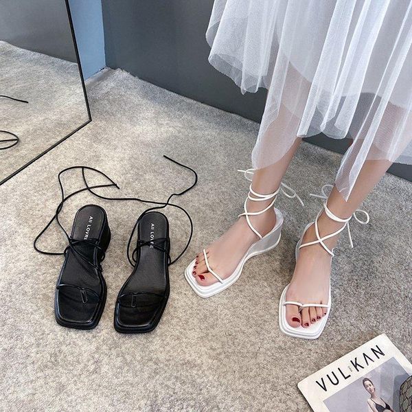 2021 fashion square toe wedges women sandals lace up gladiator sandal back strap summer shoes women casual beach sandal, Black
2021 fashion square toe wedges women sandals lace up gladiator sandal back strap summer shoes women casual beach sandal, Black