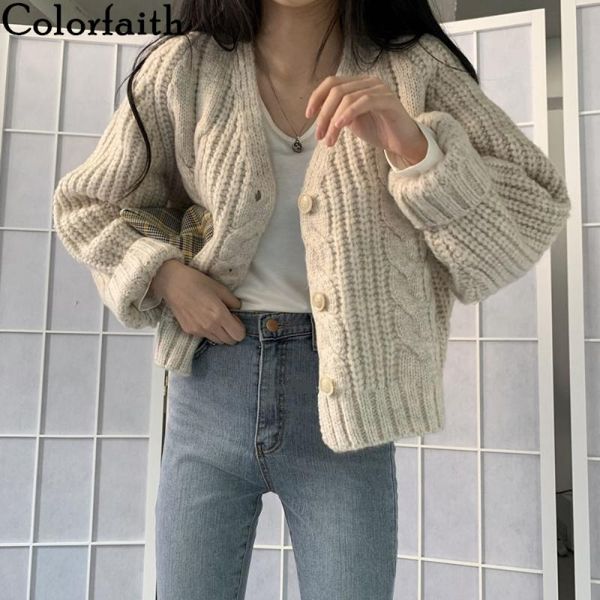 colorfaith new 2021 winter spring women's sweaters v-neck buttons cardigans oversize fashionable korean ladies knitwears swc755, White
colorfaith new 2021 winter spring women's sweaters v-neck buttons cardigans oversize fashionable korean ladies knitwears swc755, White