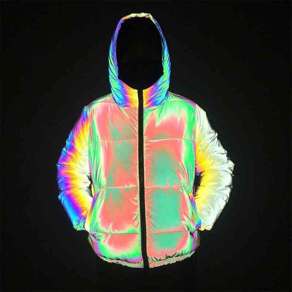 2021 winter pink colorful reflective cotton clothes women's loose laser bread, Black
2021 winter pink colorful reflective cotton clothes women's loose laser bread, Black