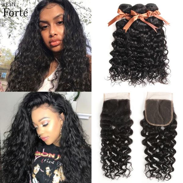 human hair bulks remy forte water wave bundles with closure 30 inch brazilian weave 3/4, Black
human hair bulks remy forte water wave bundles with closure 30 inch brazilian weave 3/4, Black