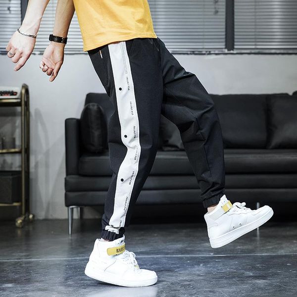 men's harem pants summer fitness casual ankle-length mens trousers streetwear slim male pants, Black
men's harem pants summer fitness casual ankle-length mens trousers streetwear slim male pants, Black