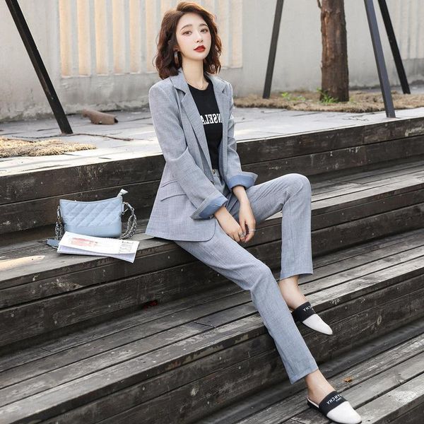 women's suits & blazers suit two-piece female 2021 autumn fashion casual temperament loose thin small jacket wild overalls clothes, White;black
women's suits & blazers suit two-piece female 2021 autumn fashion casual temperament loose thin small jacket wild overalls clothes, White;black
