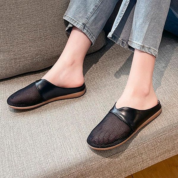 slippers 2021 summer women's air mesh flats patchwork hollow solid color ladies pu slip on comfortable fashion outdoor shoe, Black
slippers 2021 summer women's air mesh flats patchwork hollow solid color ladies pu slip on comfortable fashion outdoor shoe, Black
