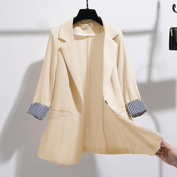 women's suits & blazers spring summer jacket 2021 fashion notched-collar three quarter sleeve suit jackets female loose oversize office, White;black
women's suits & blazers spring summer jacket 2021 fashion notched-collar three quarter sleeve suit jackets female loose oversize office, White;black