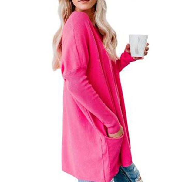 women's sweaters autumn winter o-neck knitted sweater with pockets casual long sleeve solid warm loose pullover, White;black
women's sweaters autumn winter o-neck knitted sweater with pockets casual long sleeve solid warm loose pullover, White;black