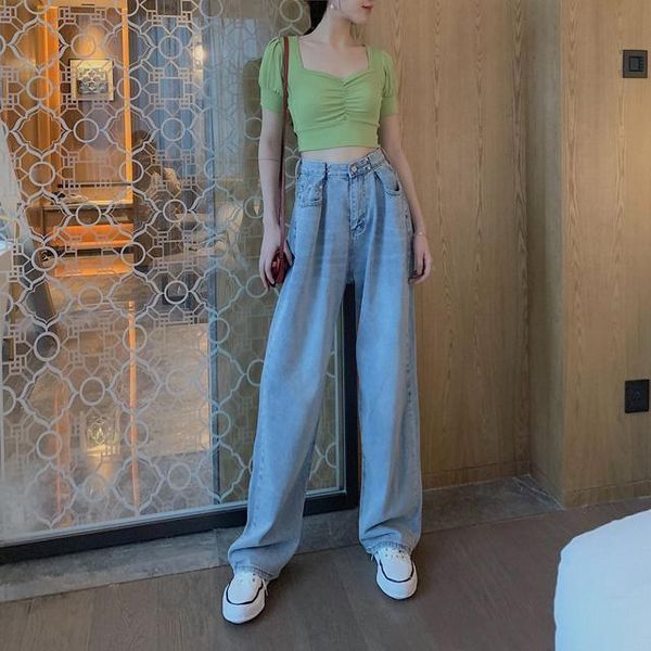 women's jeans woman pants autumn high waist denim trousers straight loose pantalones vaqueros mujer, Blue
women's jeans woman pants autumn high waist denim trousers straight loose pantalones vaqueros mujer, Blue