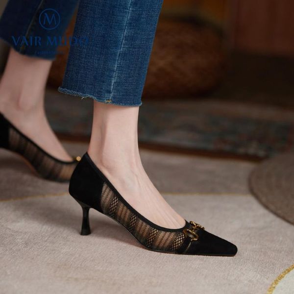 dress shoes vair mudo women pumps elegant high heels kid suede pointed toe fashion solid genuine leather spring/autumn d213l, Black
dress shoes vair mudo women pumps elegant high heels kid suede pointed toe fashion solid genuine leather spring/autumn d213l, Black