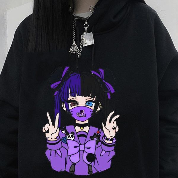 women's hoodies & sweatshirts harajuku anime cute women loose hip hop streetwear vintage casual clothing hoodie, Black
women's hoodies & sweatshirts harajuku anime cute women loose hip hop streetwear vintage casual clothing hoodie, Black