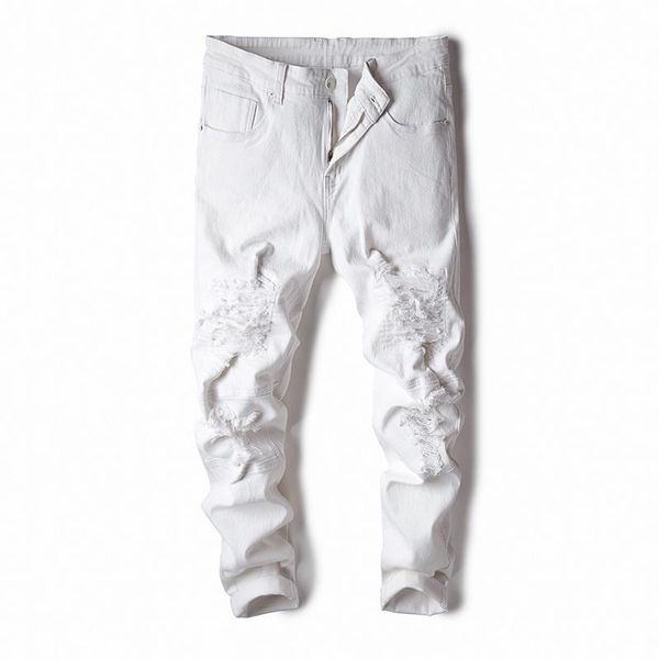 men's jeans european american style hole casual pencil pants men's fashion cotton high stretch denim pants jeans, Blue
men's jeans european american style hole casual pencil pants men's fashion cotton high stretch denim pants jeans, Blue