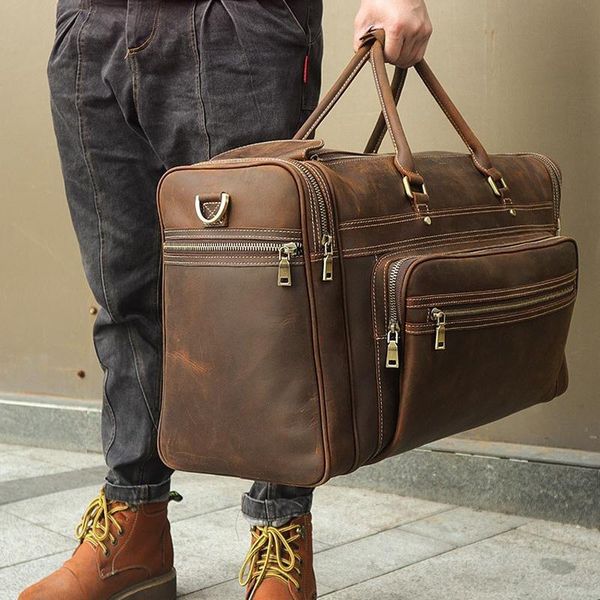 men's crazy horse leather travel bag cow leather big travel duffel durable cowhide weekend bag man genuine luggage
men's crazy horse leather travel bag cow leather big travel duffel durable cowhide weekend bag man genuine luggage