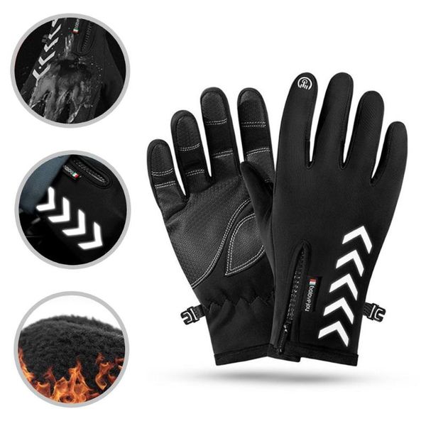 cycling gloves winter pu bicycle warm touchscreen full finger waterproof outdoor bike skiing motorcycle reflective, Black
cycling gloves winter pu bicycle warm touchscreen full finger waterproof outdoor bike skiing motorcycle reflective, Black