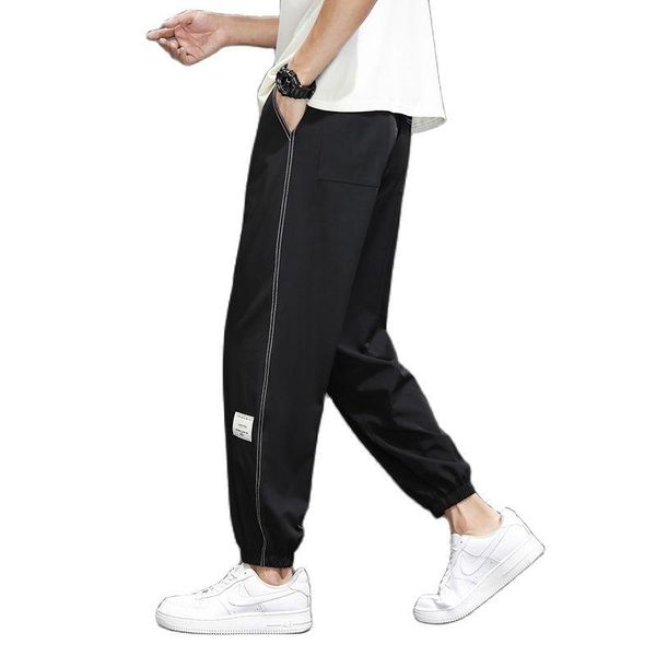 men's pants 2021 summer ice silk nine minute for men loose and quick dry korean fashion youth breathable thin casual, Black
men's pants 2021 summer ice silk nine minute for men loose and quick dry korean fashion youth breathable thin casual, Black