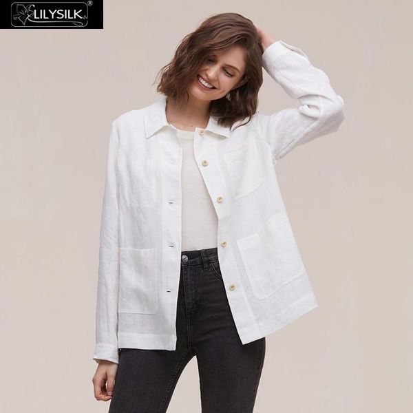 women's trench coats lilysilk linen jacket classic button down women, Tan;black
women's trench coats lilysilk linen jacket classic button down women, Tan;black