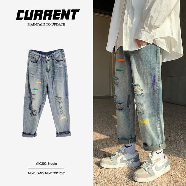 men's jeans hole for men summer thin pants in 2021 streetwear hip hop ropa para hombre special counter genuine recommend, Blue
men's jeans hole for men summer thin pants in 2021 streetwear hip hop ropa para hombre special counter genuine recommend, Blue
