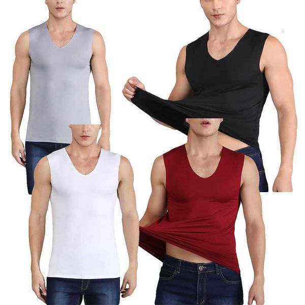 iron silk vest v-neck wide shoulder sleeveless seamless men open color mode, White;black
iron silk vest v-neck wide shoulder sleeveless seamless men open color mode, White;black