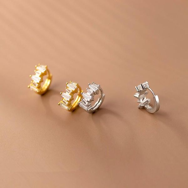 hoop & huggie kamira 925 sterling silver bohemain geometric ear buckle royal white zircon earrings for women wedding elegant jewelry gift, Golden;silver 
hoop & huggie kamira 925 sterling silver bohemain geometric ear buckle royal white zircon earrings for women wedding elegant jewelry gift, Golden;silver