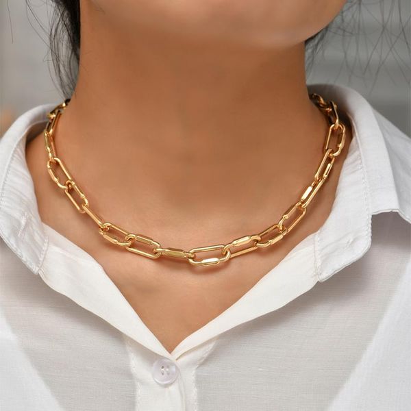 chains punk link lock chain necklace for women trendy collar statement gold color chunky choker necklaces female fashion jewelry, Silver
chains punk link lock chain necklace for women trendy collar statement gold color chunky choker necklaces female fashion jewelry, Silver