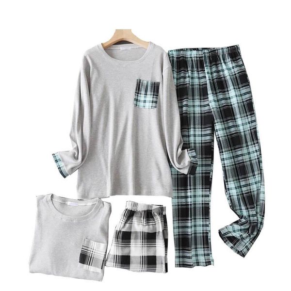men's sleepwear fall winter men plus size pajamas set comfort full cotton plaid 2pcs round collar soft casual wear loose homewear, Black;brown
men's sleepwear fall winter men plus size pajamas set comfort full cotton plaid 2pcs round collar soft casual wear loose homewear, Black;brown