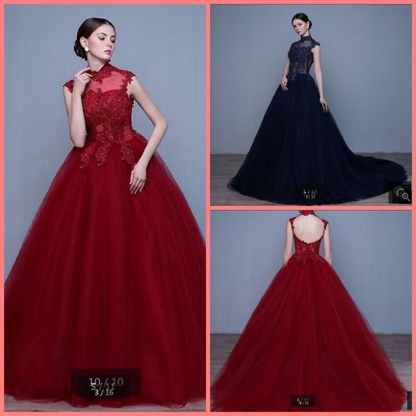 2021 wine tulle ball gown prom dress high neck cpa sleeve lace appliques princess prom dresses open back party dresses, Black
2021 wine tulle ball gown prom dress high neck cpa sleeve lace appliques princess prom dresses open back party dresses, Black