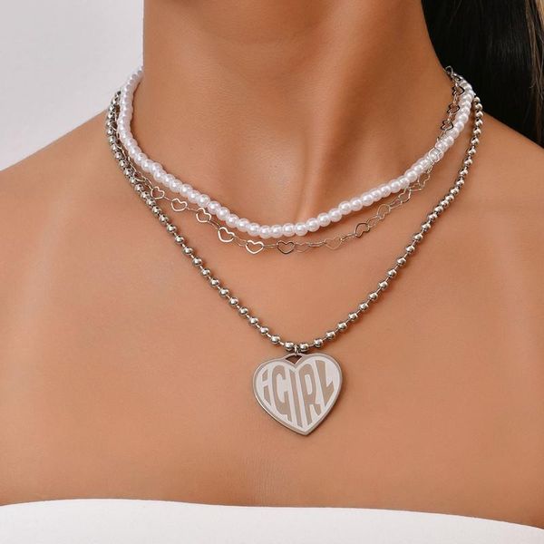 chokers vintage pearl love heart chain choker necklace fashion letter girl pendant for women jewelry gifts, Golden;silver
chokers vintage pearl love heart chain choker necklace fashion letter girl pendant for women jewelry gifts, Golden;silver