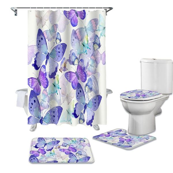 art style butterfly shower curtain set for bathroom bath mat rug carpet for toilet lid cover bathtub home decor gift
art style butterfly shower curtain set for bathroom bath mat rug carpet for toilet lid cover bathtub home decor gift