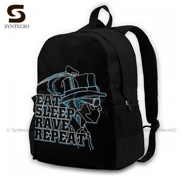 rave backpacks male soft cute backpack polyester jogging bags
