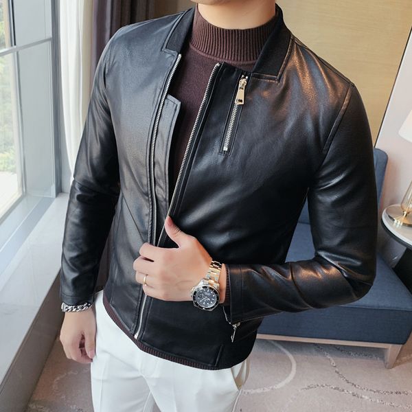 2021 new autumn leather jacket from male plutonium clothes korean fine fashion baseball collar black coats 3xl-m l3op
2021 new autumn leather jacket from male plutonium clothes korean fine fashion baseball collar black coats 3xl-m l3op