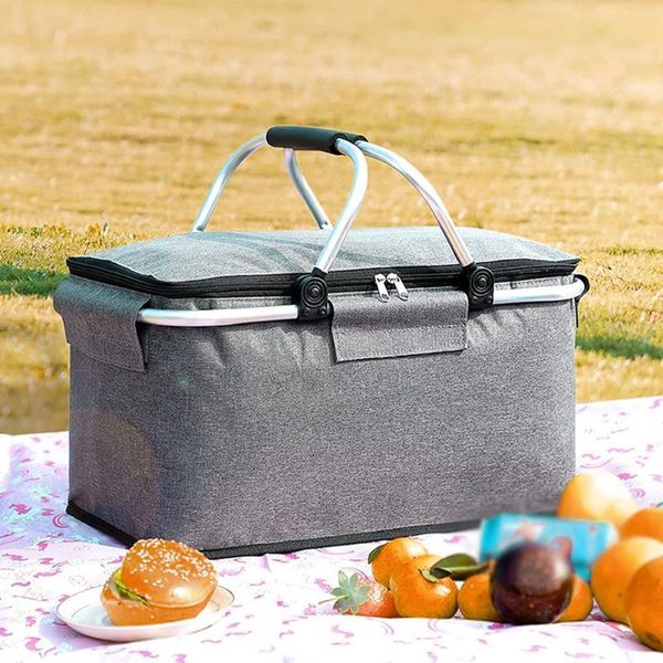camp furniture portable picnic basket thermal insulated cooler large capacity collapsible food storage bags travel bbq handbag
camp furniture portable picnic basket thermal insulated cooler large capacity collapsible food storage bags travel bbq handbag