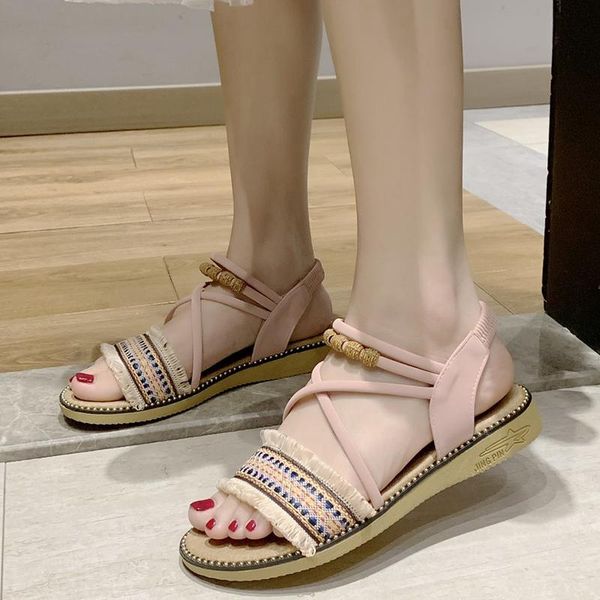 rimocy bohemia vintage fringe cross strap gladiator sandals women mix color rivet flat sandals woman open toe string bead shoes, Black
rimocy bohemia vintage fringe cross strap gladiator sandals women mix color rivet flat sandals woman open toe string bead shoes, Black