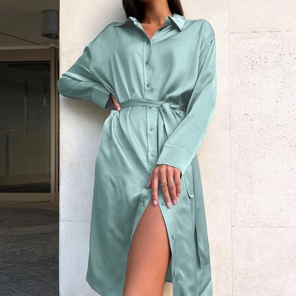 casual dresses 2021 autumn ice silk imitation drape feeling thinner waist mid-length skirt dress temperament women's clothing, Black;gray
casual dresses 2021 autumn ice silk imitation drape feeling thinner waist mid-length skirt dress temperament women's clothing, Black;gray