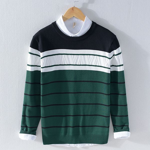 2021 new autumn and winter stripe brand long sleeve thick warm sweaters for men fashion comfortable sweater mens chandail tymr, White;black
2021 new autumn and winter stripe brand long sleeve thick warm sweaters for men fashion comfortable sweater mens chandail tymr, White;black