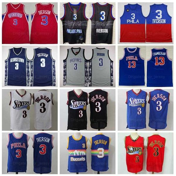 retro basketball wilt chamberlain jersey 13 allen iverson 3 college georgetown hoyas vintage blue white black red grey stitched team
retro basketball wilt chamberlain jersey 13 allen iverson 3 college georgetown hoyas vintage blue white black red grey stitched team