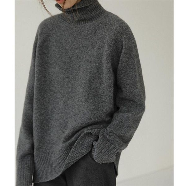 autumn winter women turtleneck sweater oversize wool warm knitted pullovers sweater vintage korean style cashmere loose jumper, White;black
autumn winter women turtleneck sweater oversize wool warm knitted pullovers sweater vintage korean style cashmere loose jumper, White;black