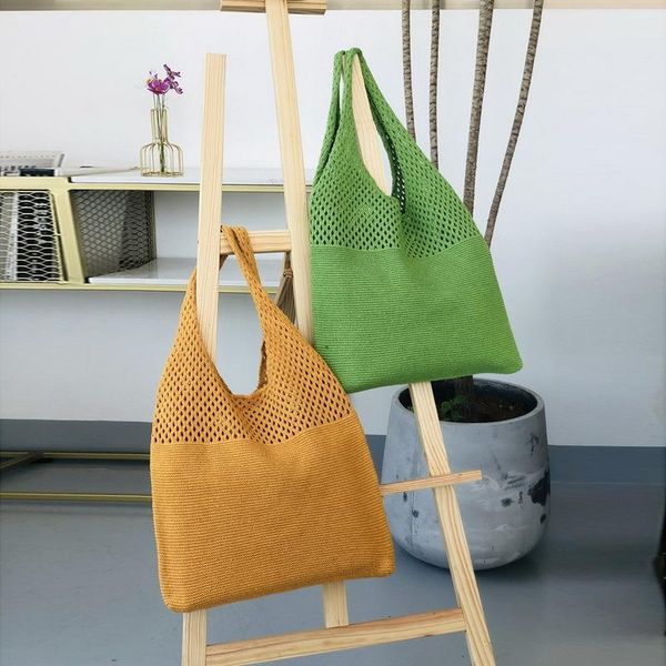 evening bags 2021 ins korean designer simple knitting hollow out shoulder beach bag casual laziness-style handbag women underarm totes
evening bags 2021 ins korean designer simple knitting hollow out shoulder beach bag casual laziness-style handbag women underarm totes
