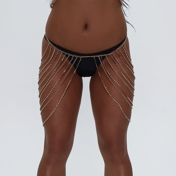 Jewelry simple personality all-match geometric waist chain metal rhinestone multi-layer tassel fashion body chain, Silver
Jewelry simple personality all-match geometric waist chain metal rhinestone multi-layer tassel fashion body chain, Silver