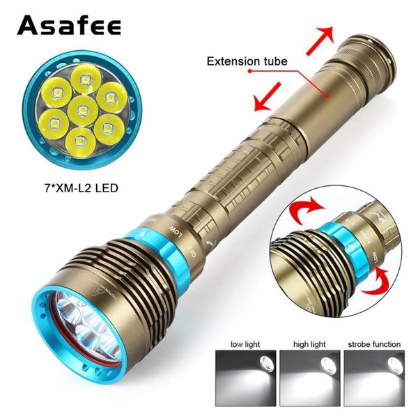 8000lm diving 7x xm-l l2 led waterproof torch underwater 100m 26650 scuba flash light tactical
8000lm diving 7x xm-l l2 led waterproof torch underwater 100m 26650 scuba flash light tactical