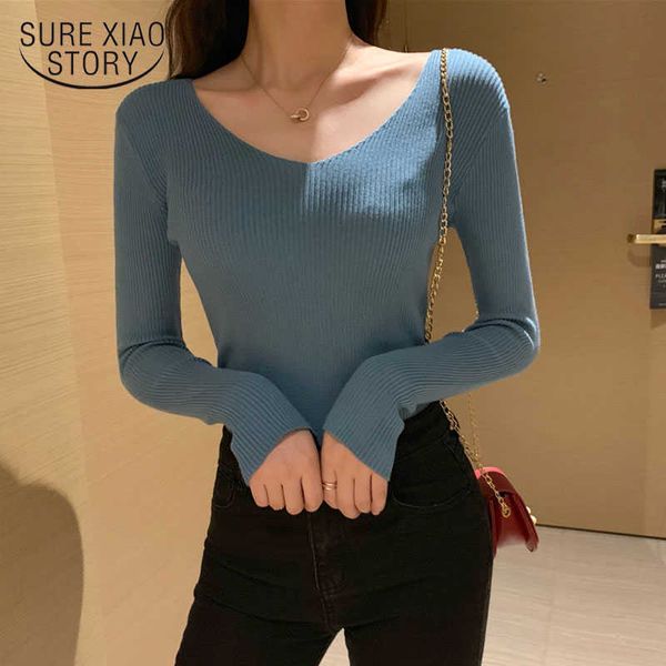 pullover solid sweaters women women's knitted slim sweater long sleeve autumn winter v-neck sweater female pull femme 10818 210528, White;black
pullover solid sweaters women women's knitted slim sweater long sleeve autumn winter v-neck sweater female pull femme 10818 210528, White;black