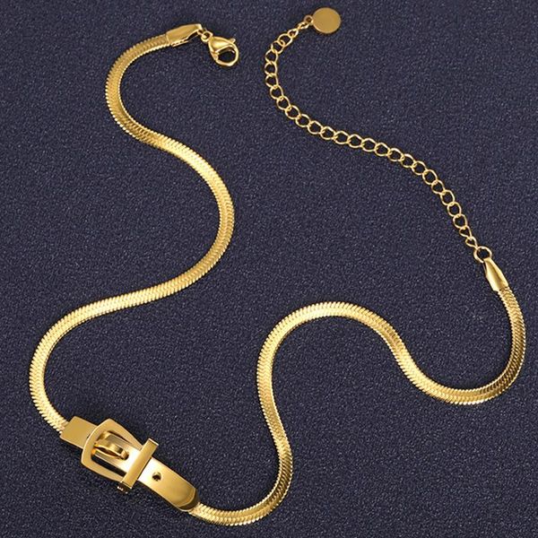 pendant necklaces fashion punk style gold non-adjustable clasp snake chain necklace for women girl stainless steel gothic party jewelry gift, Silver
pendant necklaces fashion punk style gold non-adjustable clasp snake chain necklace for women girl stainless steel gothic party jewelry gift, Silver