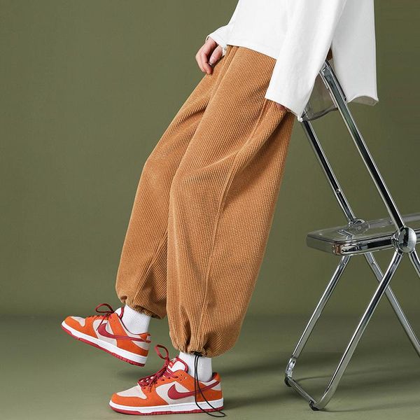 men's pants retro corduroy loose casual 2021 jogging japanese street wide-leg fashion korean trousers, Black
men's pants retro corduroy loose casual 2021 jogging japanese street wide-leg fashion korean trousers, Black