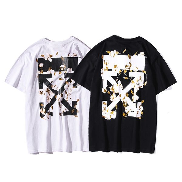 off kapok print short sleeve t-shirton sale, White;black