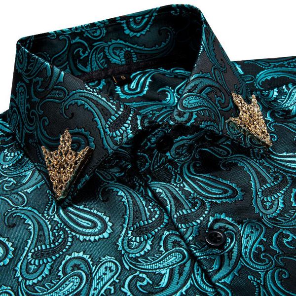 men's casual shirts brand fashion paisley men shirt business long sleeve silk slim fit male social dress collar pin dibangu, White;black
men's casual shirts brand fashion paisley men shirt business long sleeve silk slim fit male social dress collar pin dibangu, White;black