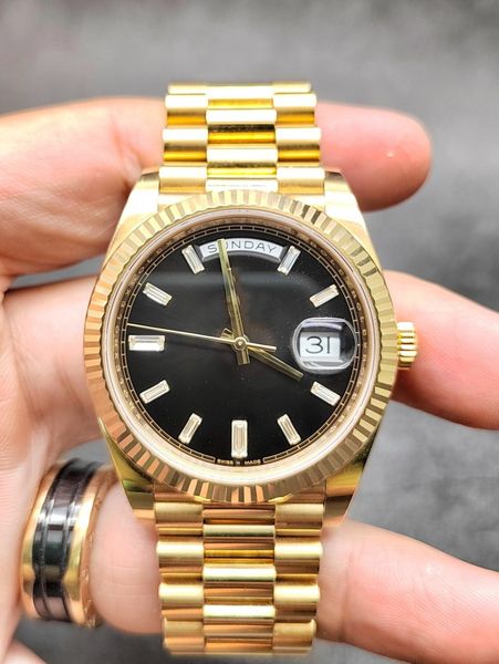 kh maker watch 18k gold president date sapphire new version diamond bezel 40mm dial automatic fashion men's wristwatch, Slivery;brown
kh maker watch 18k gold president date sapphire new version diamond bezel 40mm dial automatic fashion men's wristwatch, Slivery;brown
