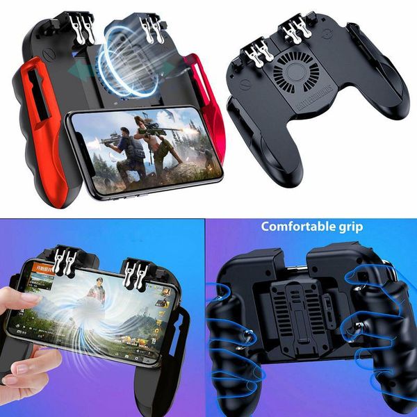 six finger for pubg game controller gamepad trigger shooting fire cooling joystick for android mobile phone
six finger for pubg game controller gamepad trigger shooting fire cooling joystick for android mobile phone