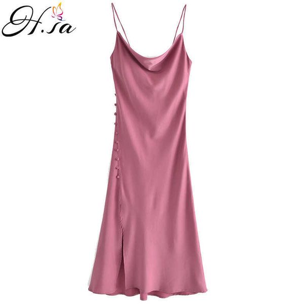 h.sa woman dress satin sleeveless spaghetti strap straight solid shiny sundress imitation silk dress pink split vestidos 210716, Black;gray
h.sa woman dress satin sleeveless spaghetti strap straight solid shiny sundress imitation silk dress pink split vestidos 210716, Black;gray