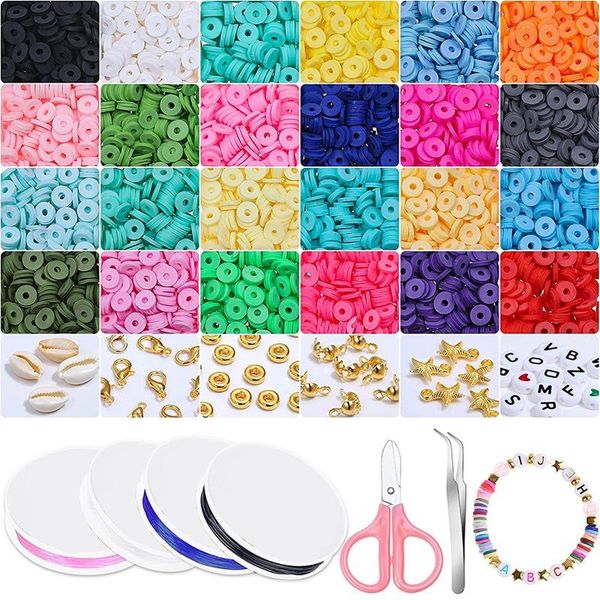 other clay bead making kit 24 color 6mm flat round polymer gasket beads jewelry craft with letter pendant
other clay bead making kit 24 color 6mm flat round polymer gasket beads jewelry craft with letter pendant