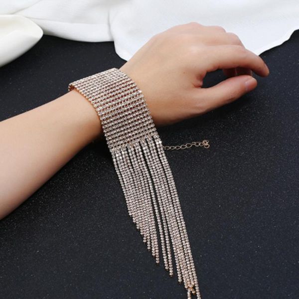 link, chain bridal luxury rhinestone long tassel bracelets for women crystal wedding bracelet bangle jewelry bijoux accessories gift, Black
link, chain bridal luxury rhinestone long tassel bracelets for women crystal wedding bracelet bangle jewelry bijoux accessories gift, Black